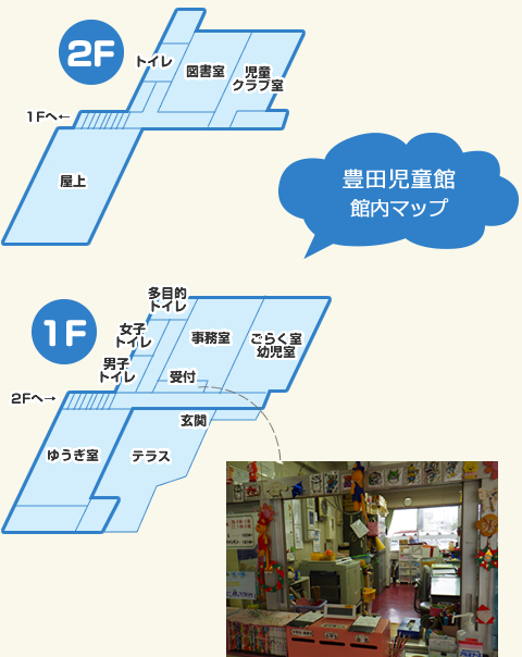 豊田児童館 館内マップ